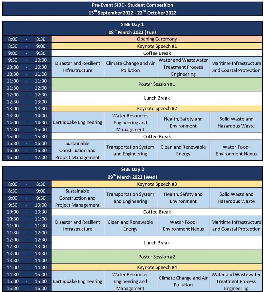 SIBE 2022 Agenda