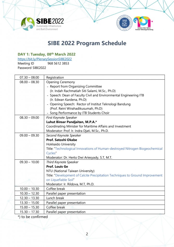 SIBE 2022 Program Schedule 8-9 March 2022-1