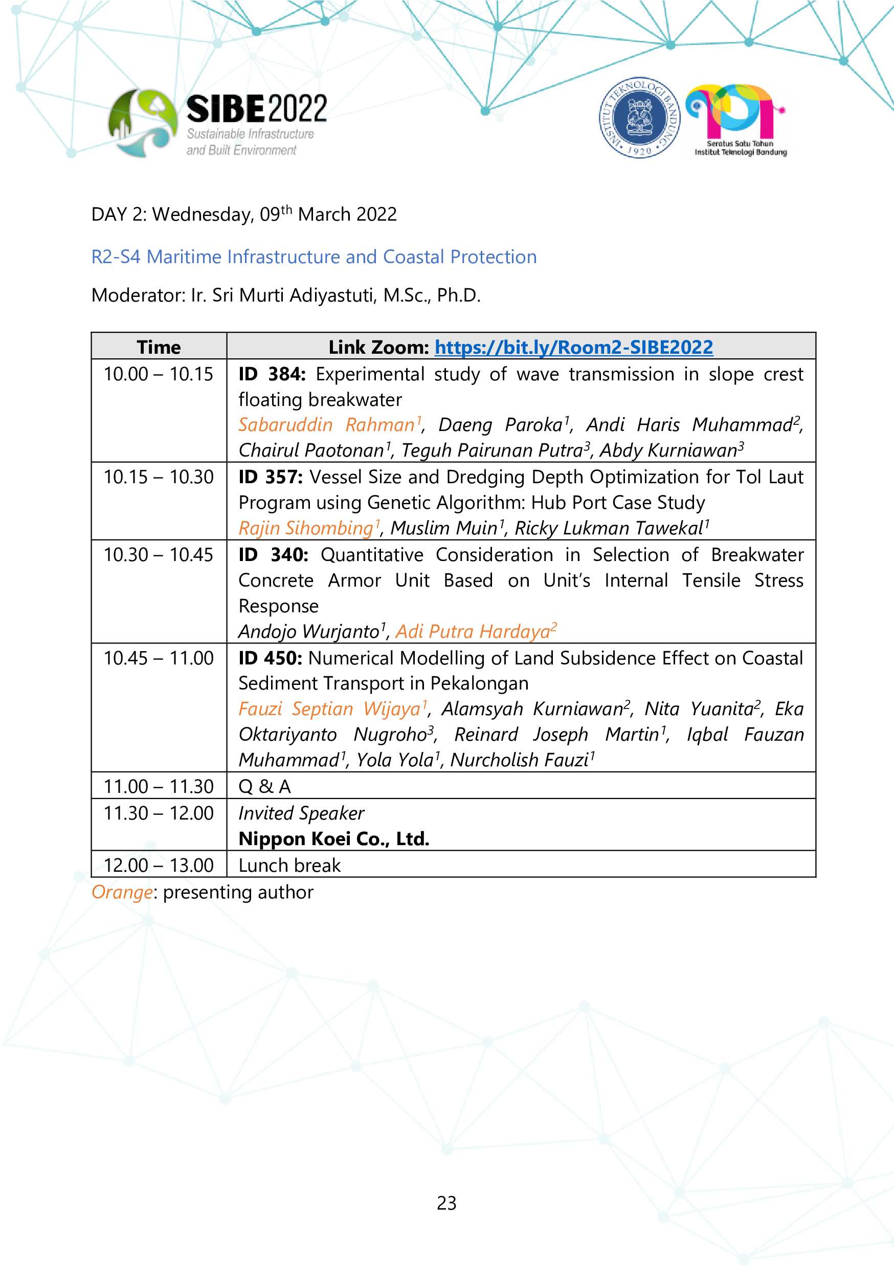SIBE 2022 Program Schedule 8-9 March 2022-22