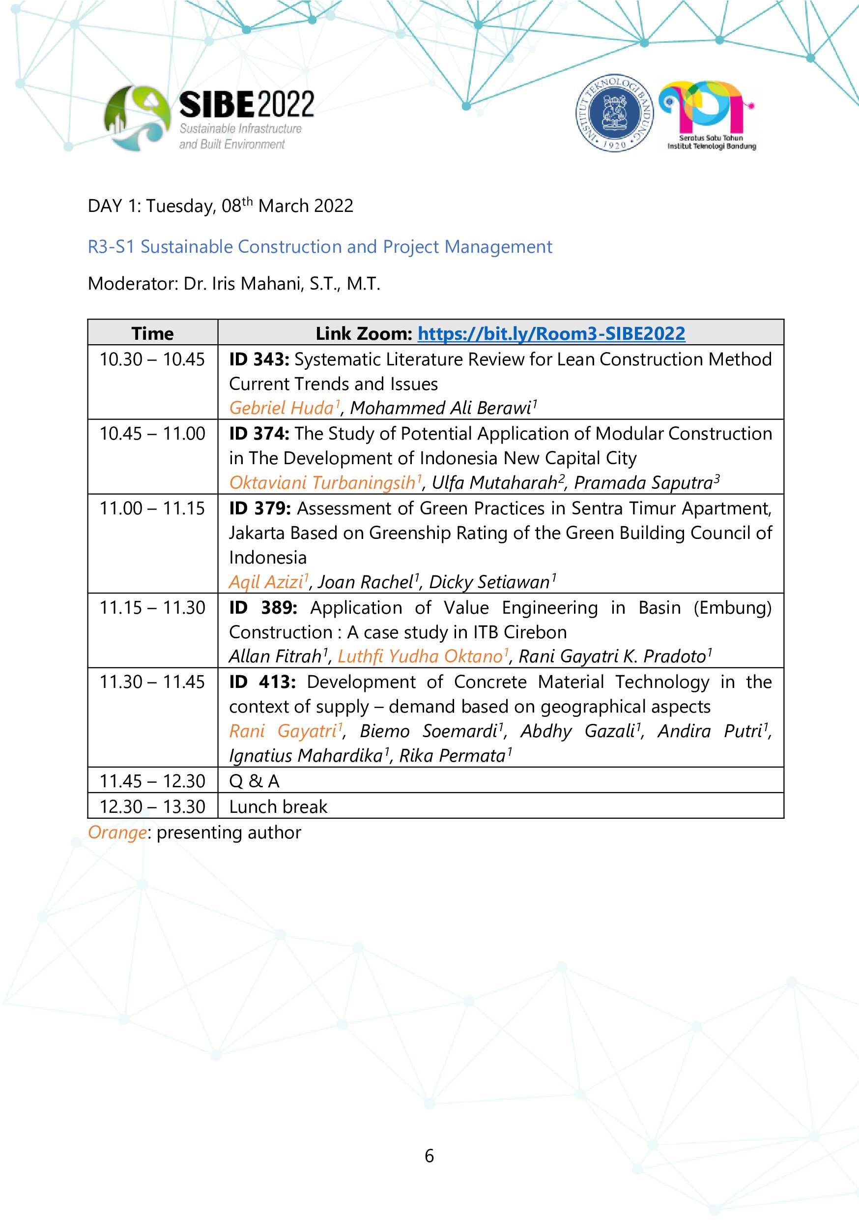 SIBE 2022 Program Schedule 8-9 March 2022-5