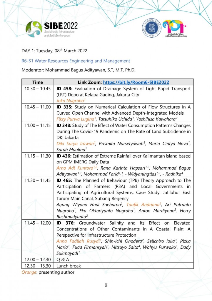 SIBE 2022 Program Schedule 8-9 March 2022-8